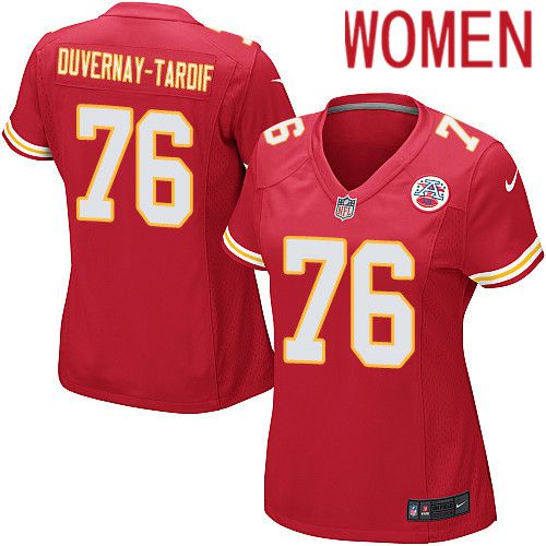 Women Kansas City Chiefs 76 Laurent Duvernay-Tardif Nike Red Game Player NFL Jersey